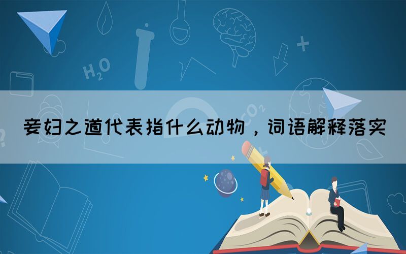 妾婦之道代表指什么動物，詞語解釋落實(圖1)